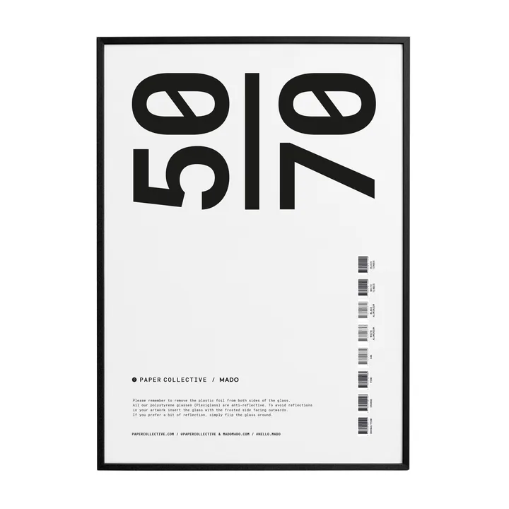 Paper Collective frame plexiglass-black - 50x70cm - Paper Collective
