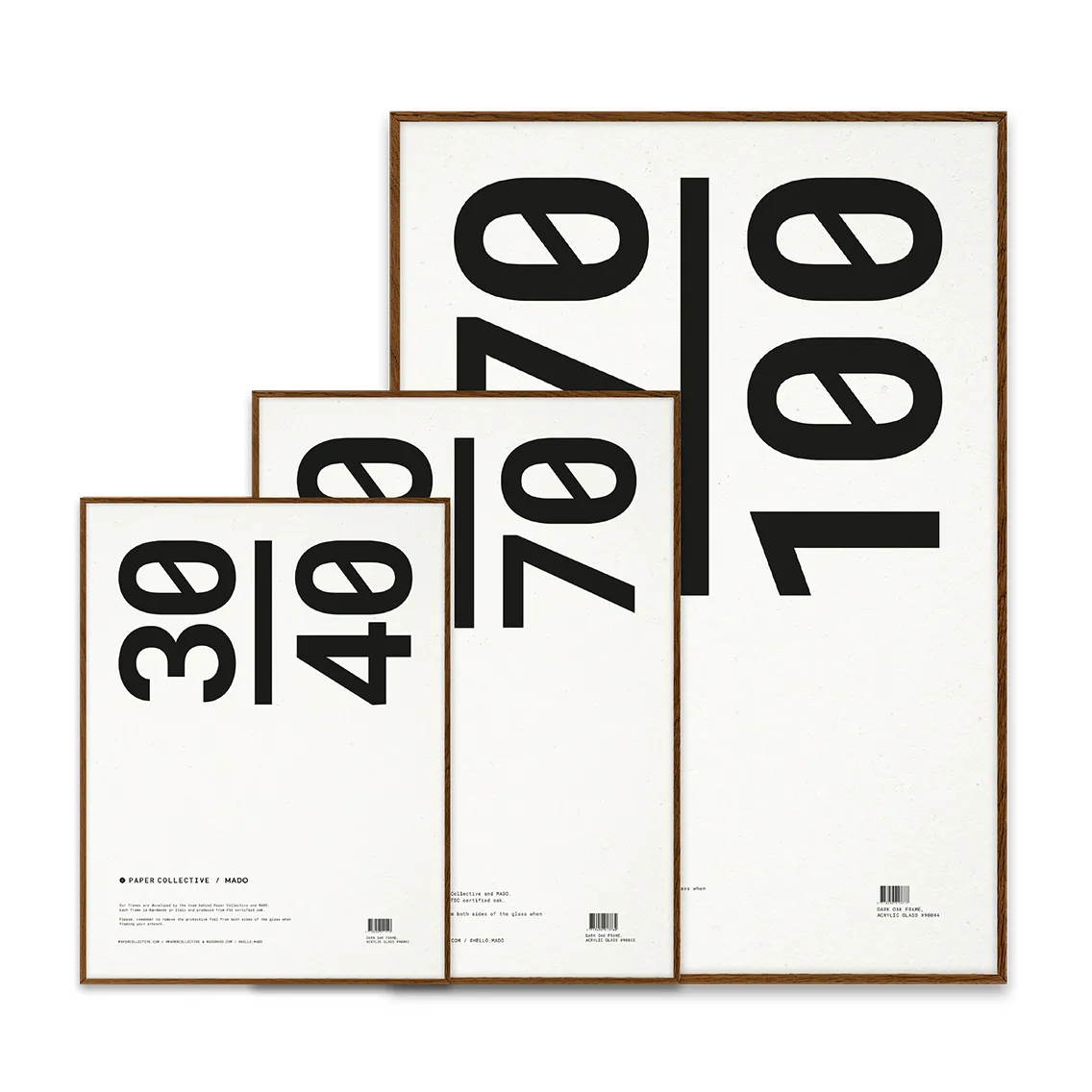 Paper Collective frame plexiglass-dark oak, 30x40cm Paper Collective