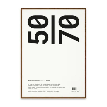 Paper Collective frame plexiglass-dark oak - 50x70cm - Paper Collective