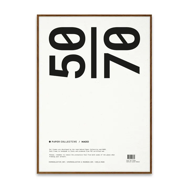 Paper Collective frame plexiglass-dark oak - 50x70cm - Paper Collective