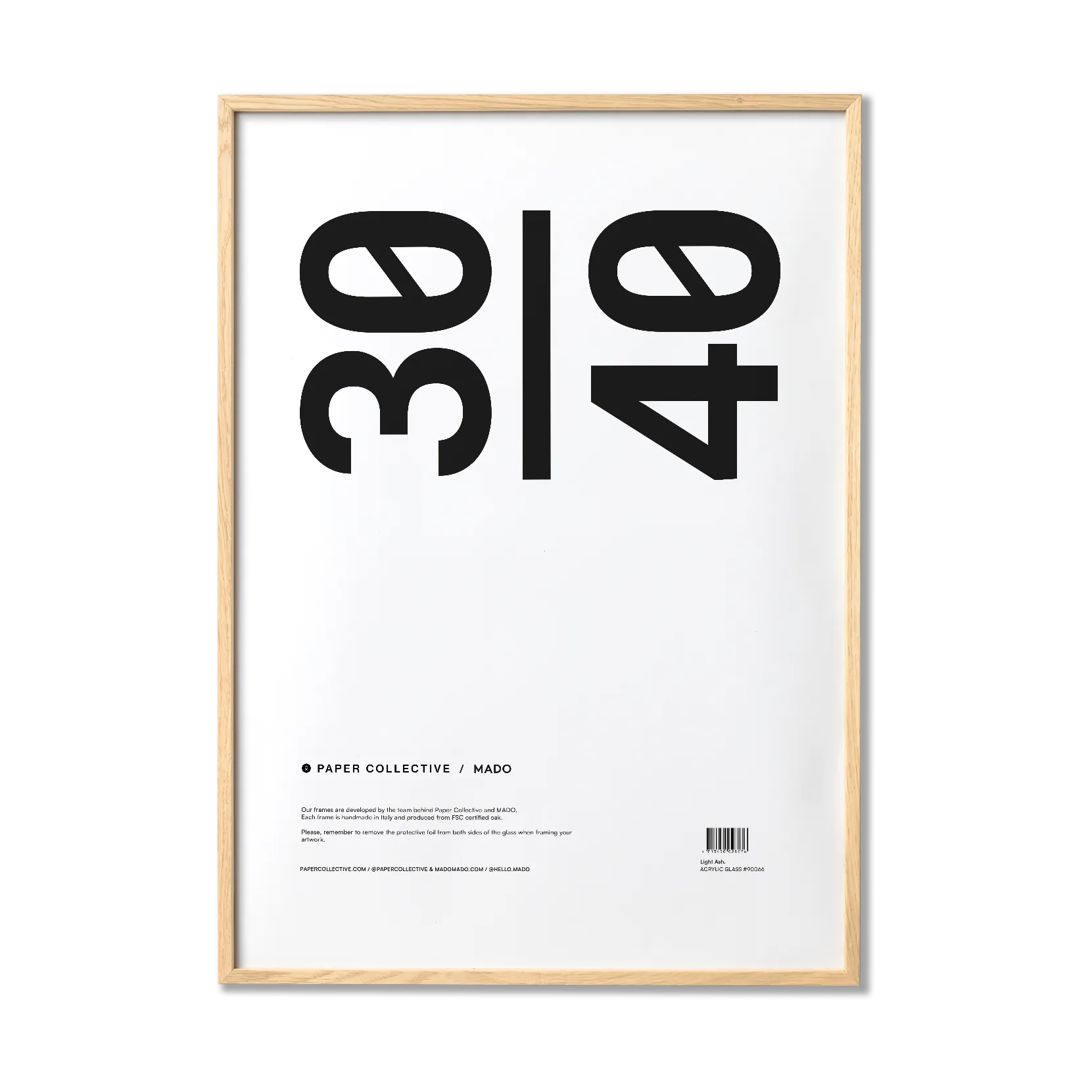 Paper Collective 框架 plexiglass-ash, 30x40 cm Paper Collective