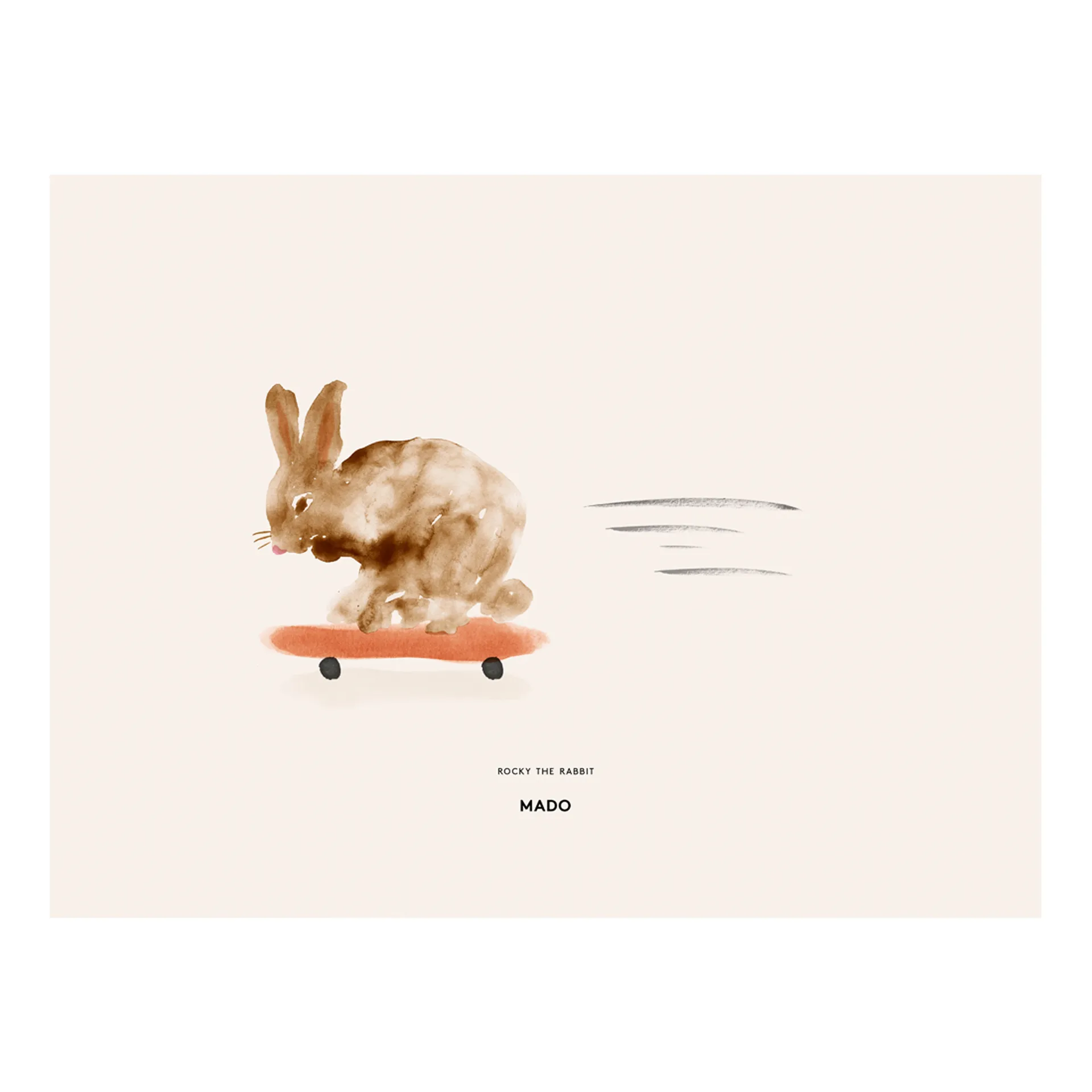 Rocky the Rabbit 海报, 30x40 cm Paper Collective