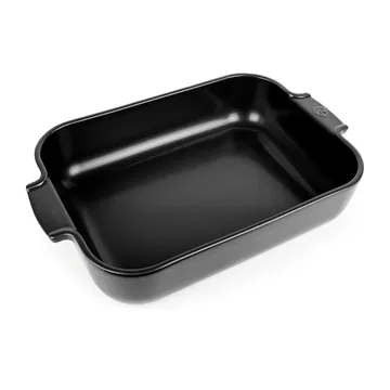 Appolia 陶瓷盘 29.5x36cm - 缎面黑色 - Peugeot