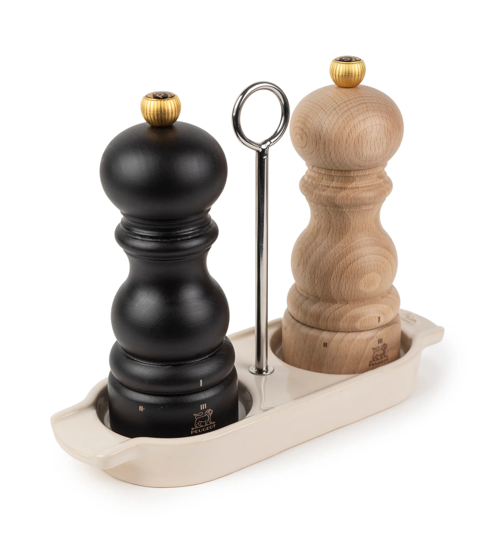 Linea 调料研磨器 stand 带把手, Ecru Peugeot