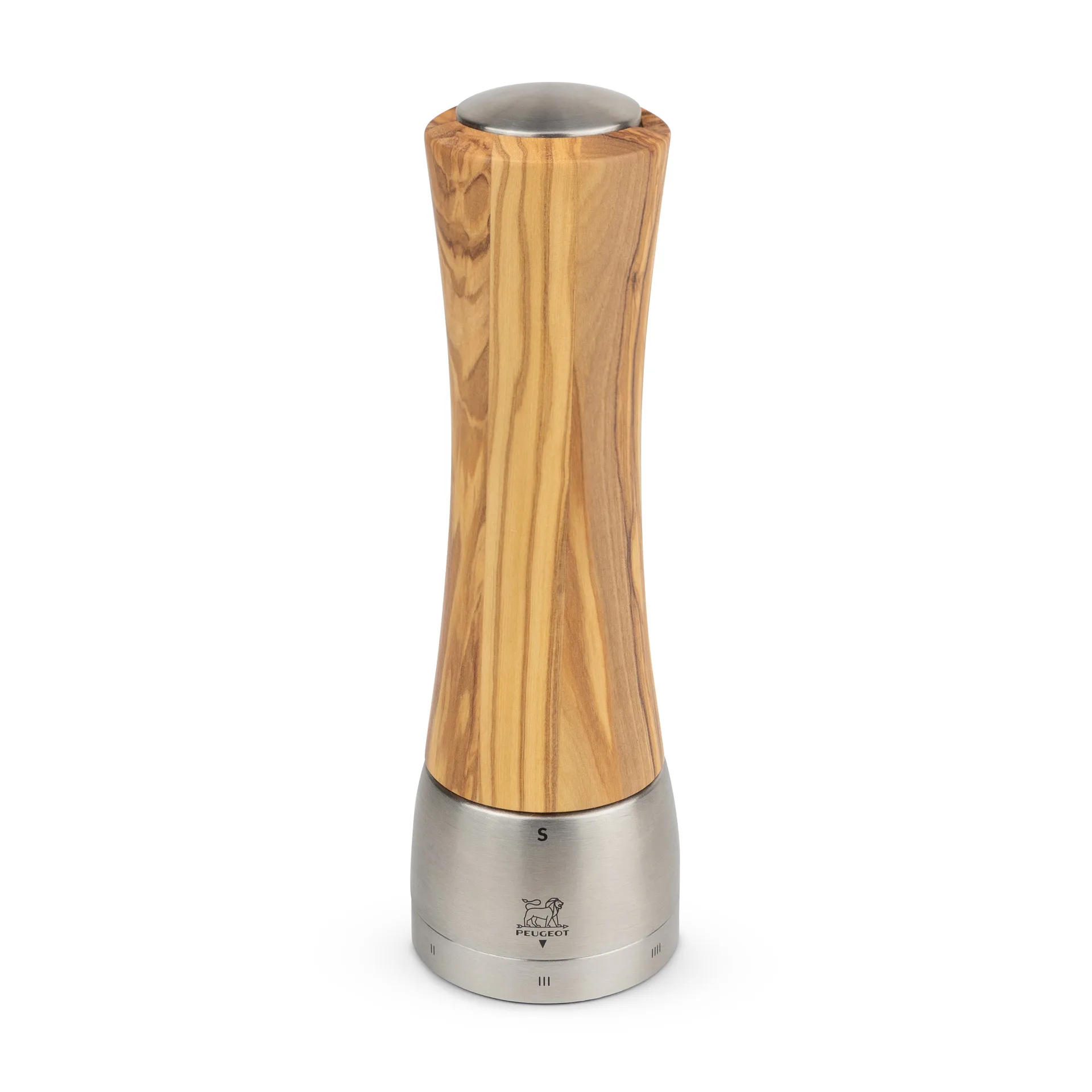 Madras 盐 研磨器21 cm, olive wood-不锈钢 Peugeot