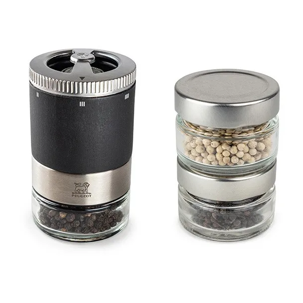 Maestro 胡椒研磨器 11 cm + 3 types of peppar, Graphite Peugeot
