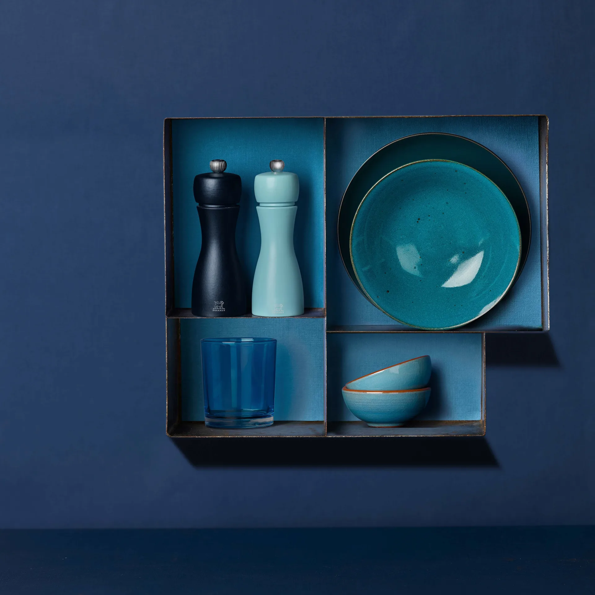 Tahiti set Air salt- and 胡椒研磨器 15 cm, Night & azur Peugeot
