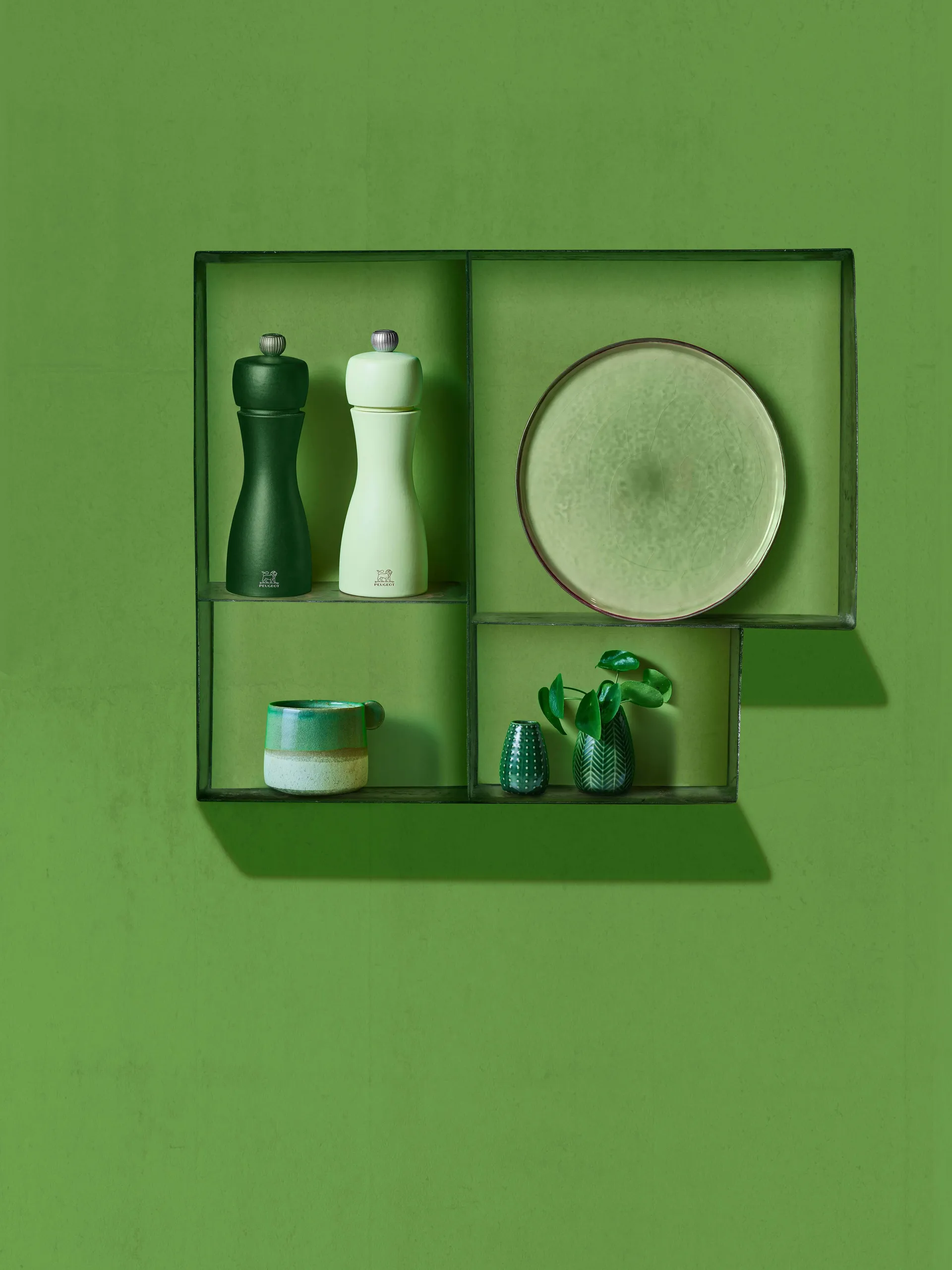 Tahiti set Water salt- and 胡椒研磨器 15 cm, Moss & mint Peugeot