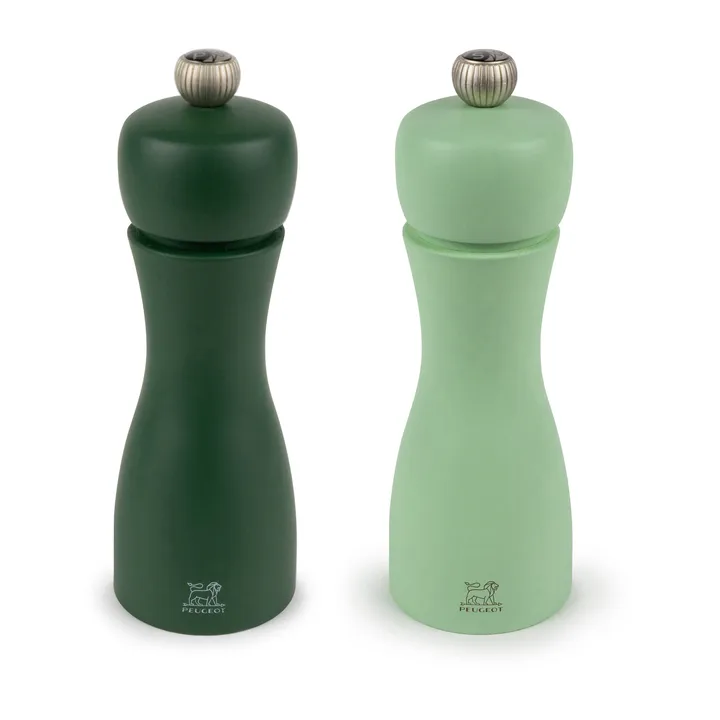 Tahiti Water 盐和胡椒研磨器套装 15cm - 苔藓色_薄荷色 - Peugeot