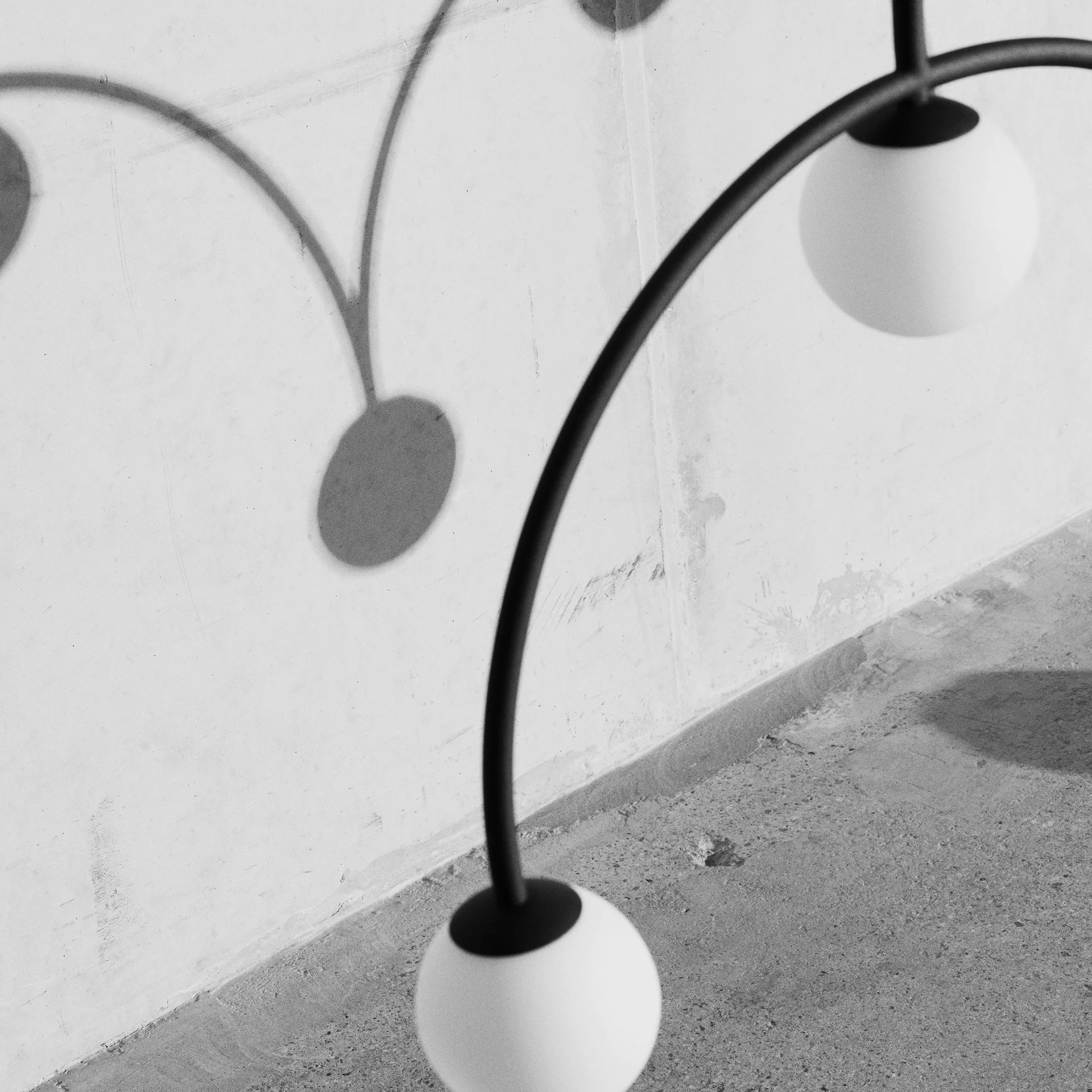 Bounce 116 ceiling 灯, 黑色-opal glass Pholc