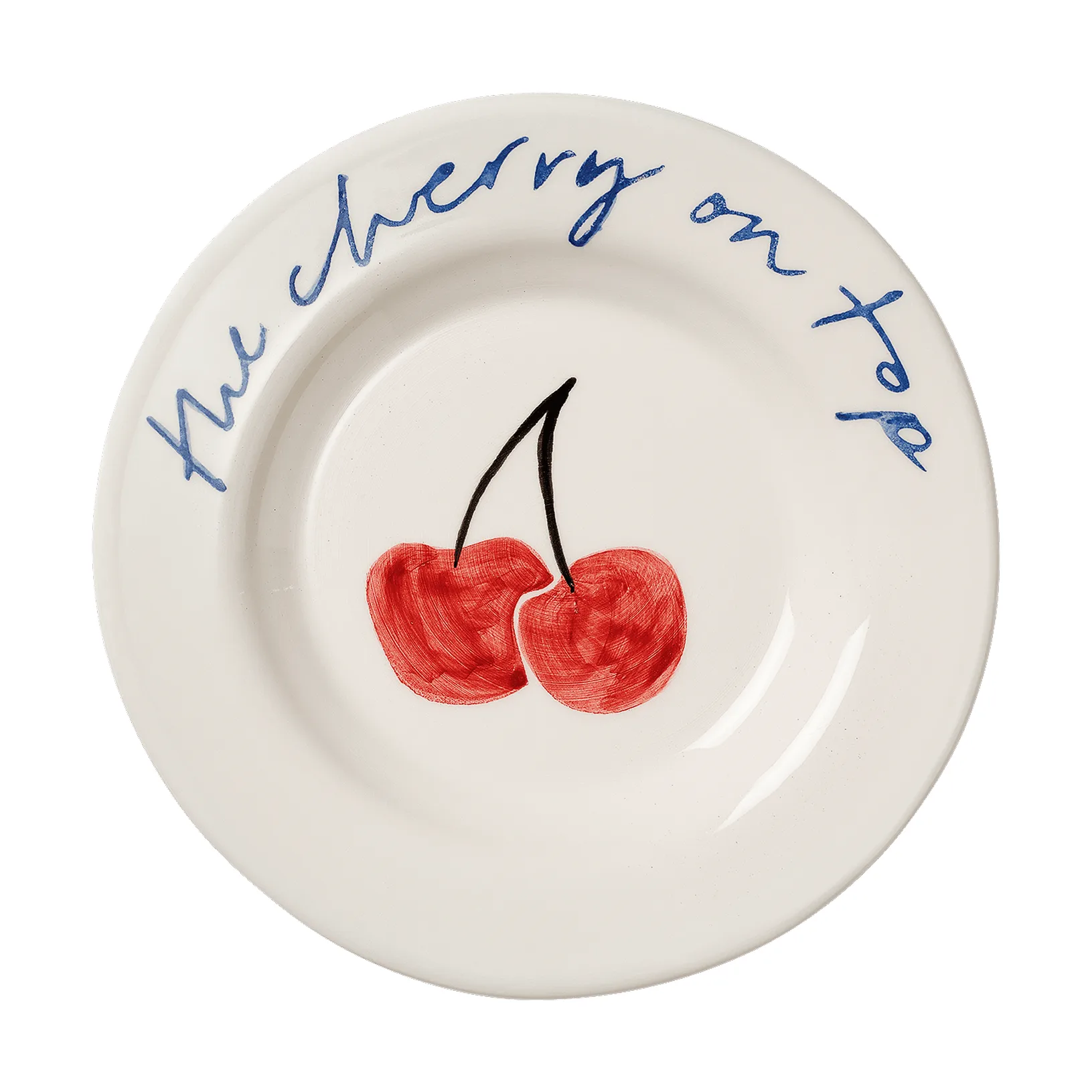精美樱桃图案小食盘, 红色_15cm Pick a Poppy