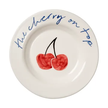 精美樱桃图案小食盘 - 红色_15cm - Pick a Poppy