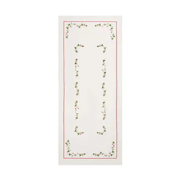野草莓图案纯棉桌布 - 红色_350x150cm - Pick a Poppy