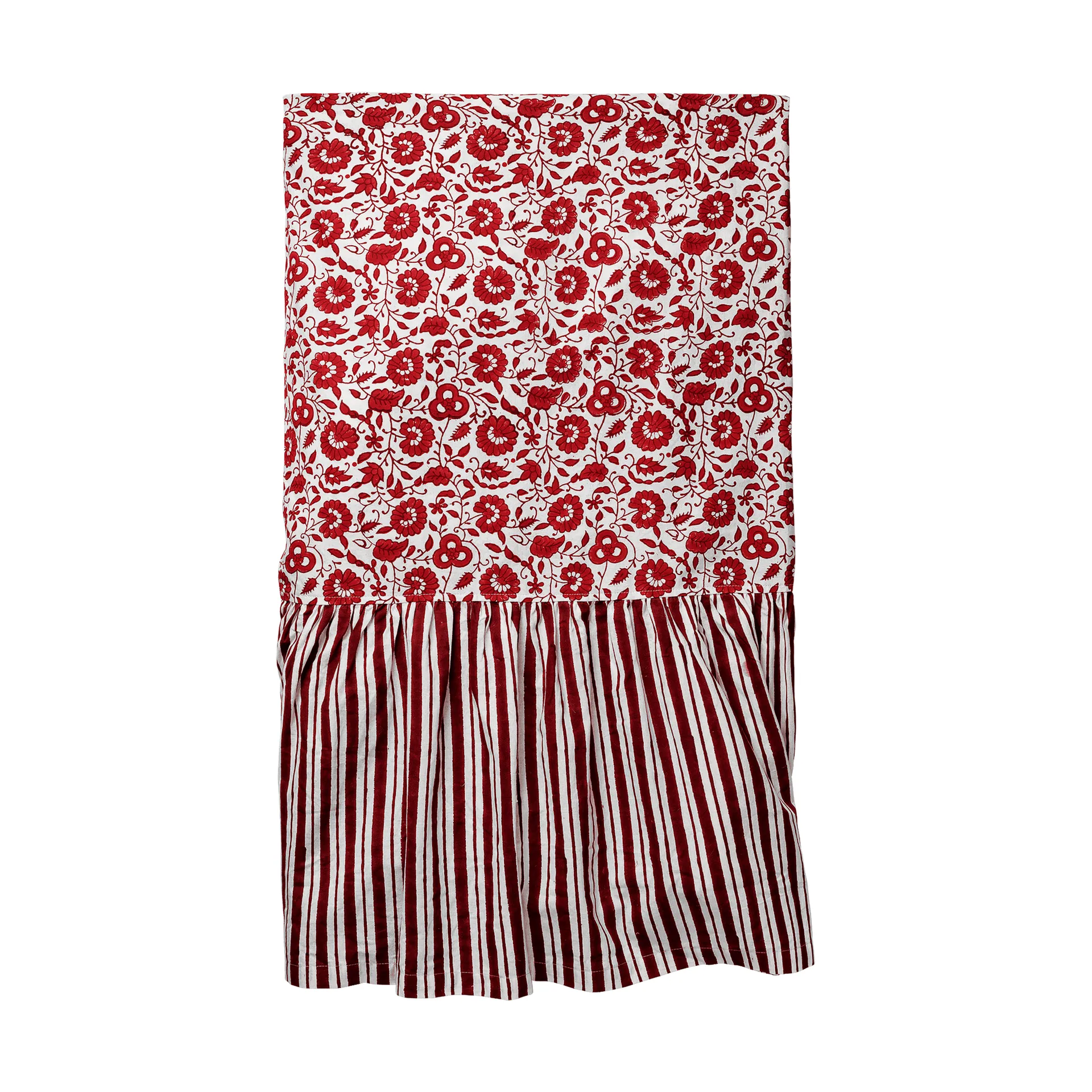 Damson印花装饰纯棉桌布, 酒红色_350x150cm Pick a Poppy