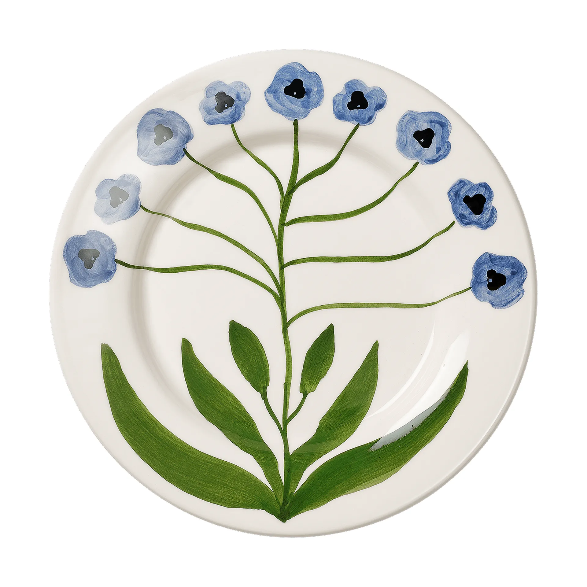 Madelen Möllard三色堇沙拉盘, 蓝色_22cm Pick a Poppy