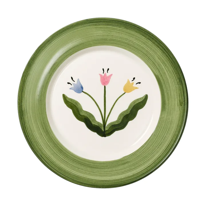Madelen Möllard郁金香沙拉盘 - 绿色_22cm - Pick a Poppy