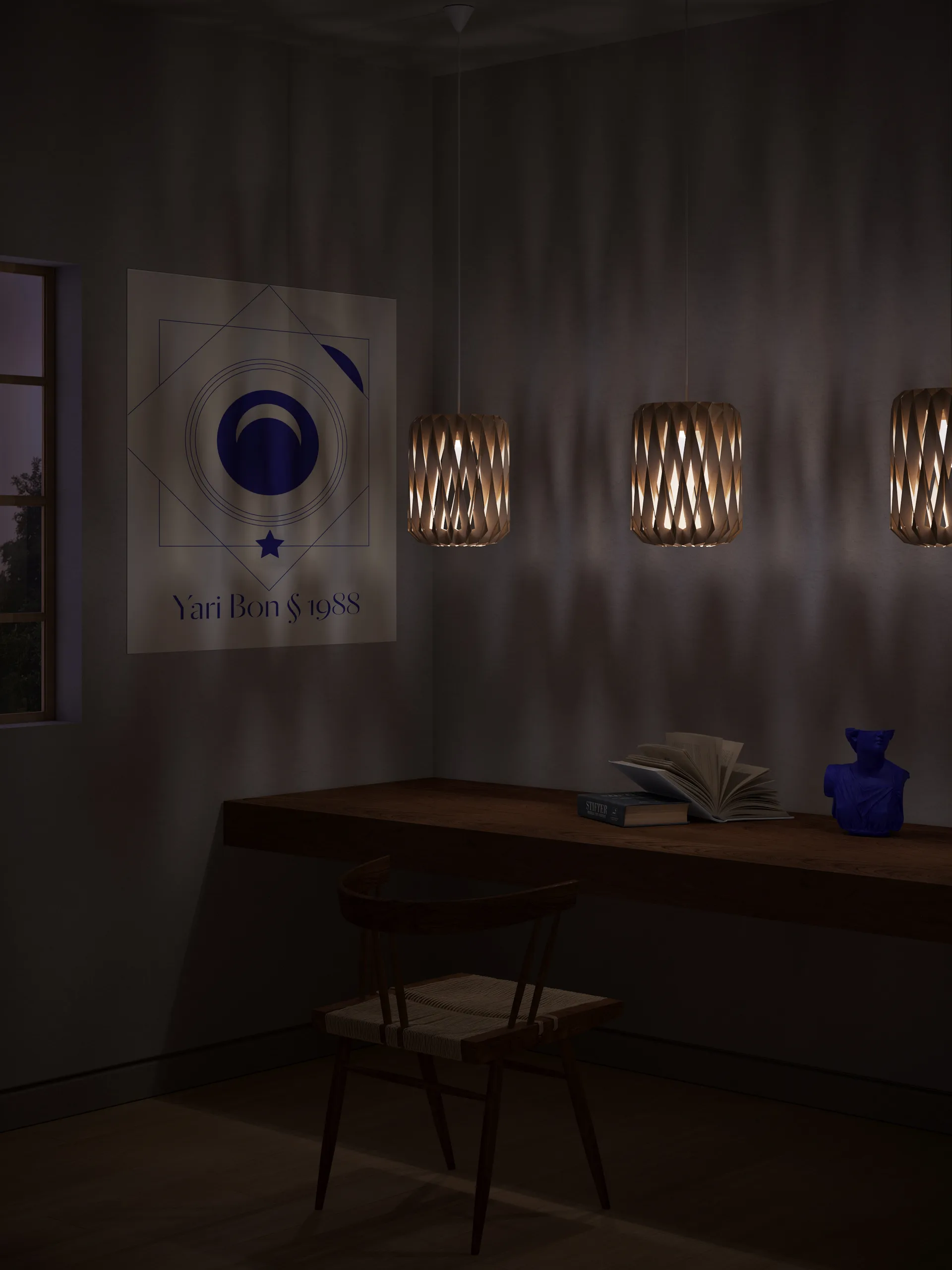 Pilke Signature 吊灯 Ø18 cm, birch Pilke