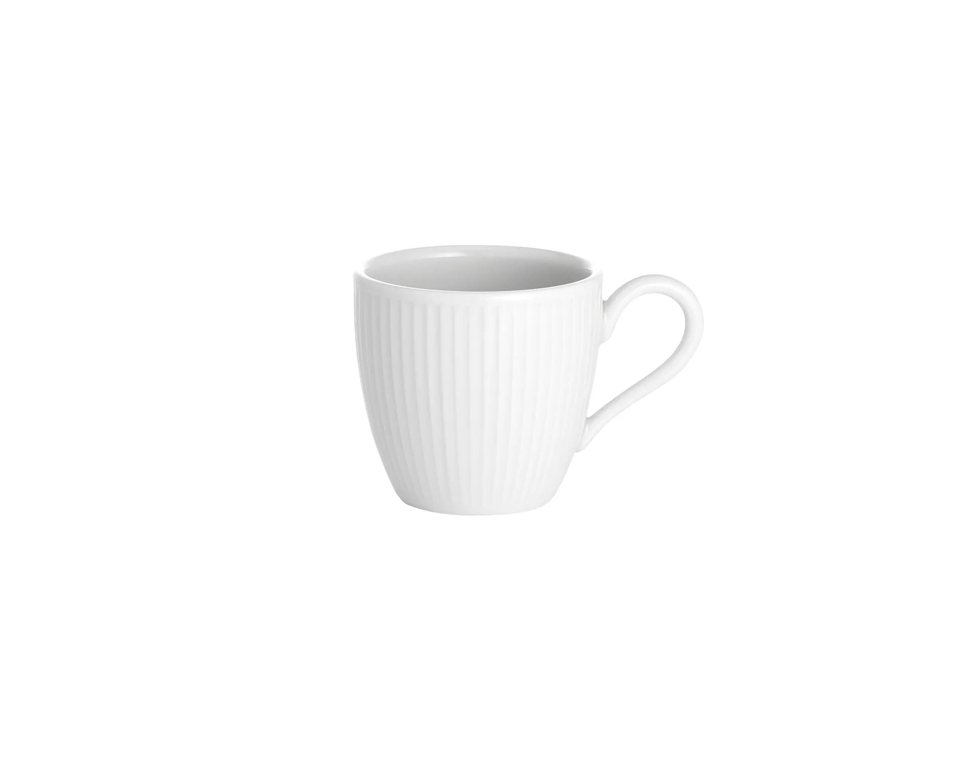 Pillivuyt Plissé浓缩咖啡杯90ml, 白色 Pillivuyt