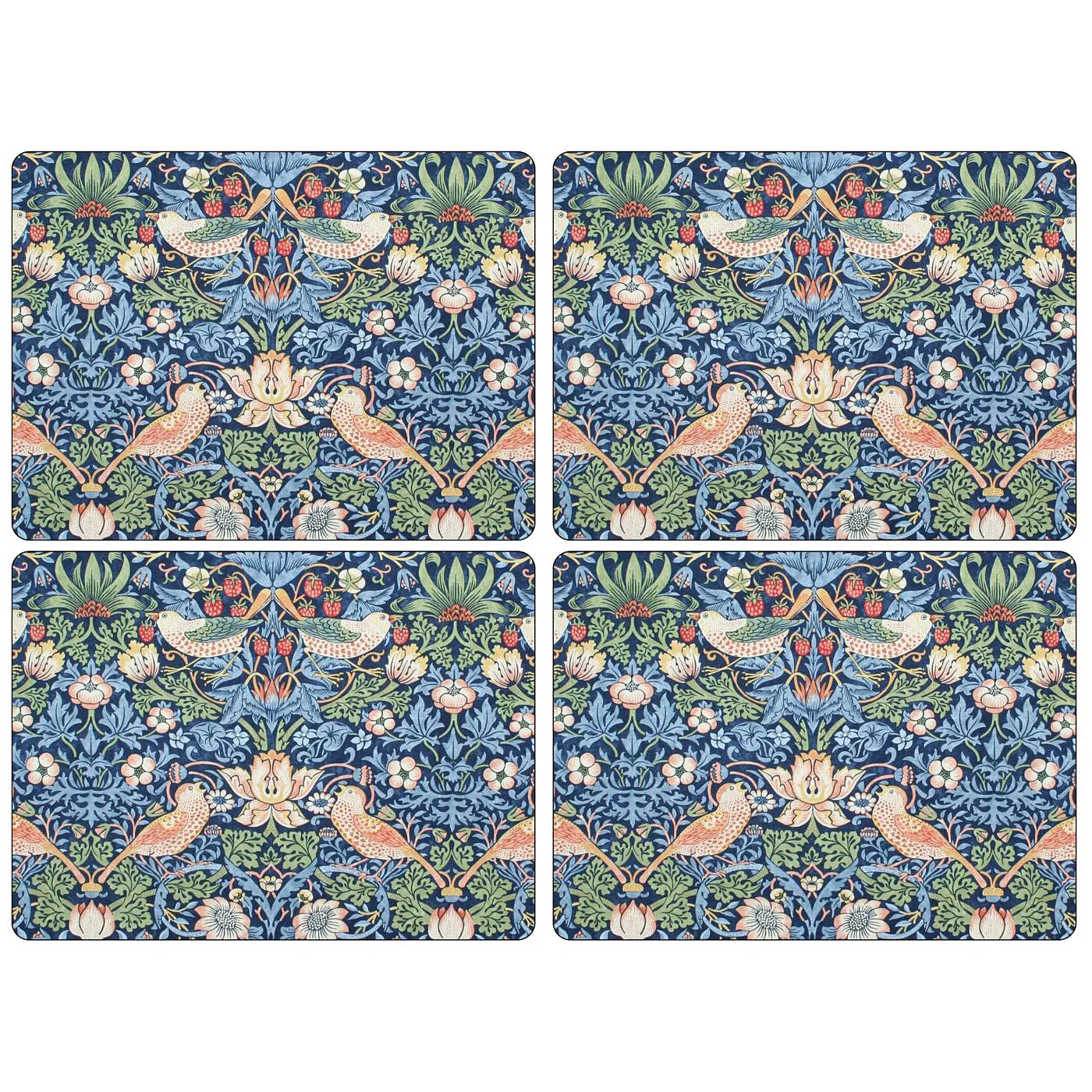 草莓小偷餐垫 30x40cm 4件装, 蓝色 Pimpernel