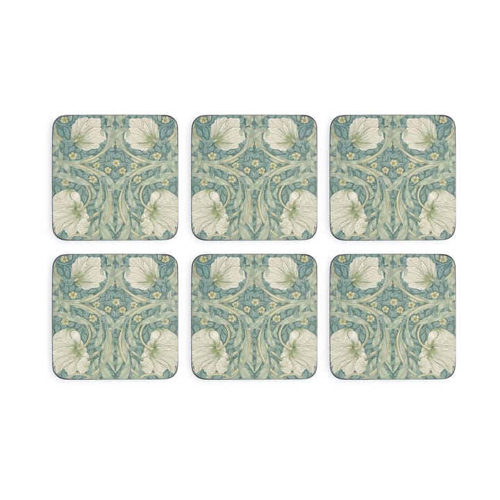Morris & Co Pimpernel coasters 六件套装 - 绿色, 蓝色 - Pimpernel
