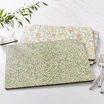 Morris & Co Simpley混合餐垫 4件 - 水果图案_柳树图案_草莓窃贼图案_金盏花图案 - Pimpernel