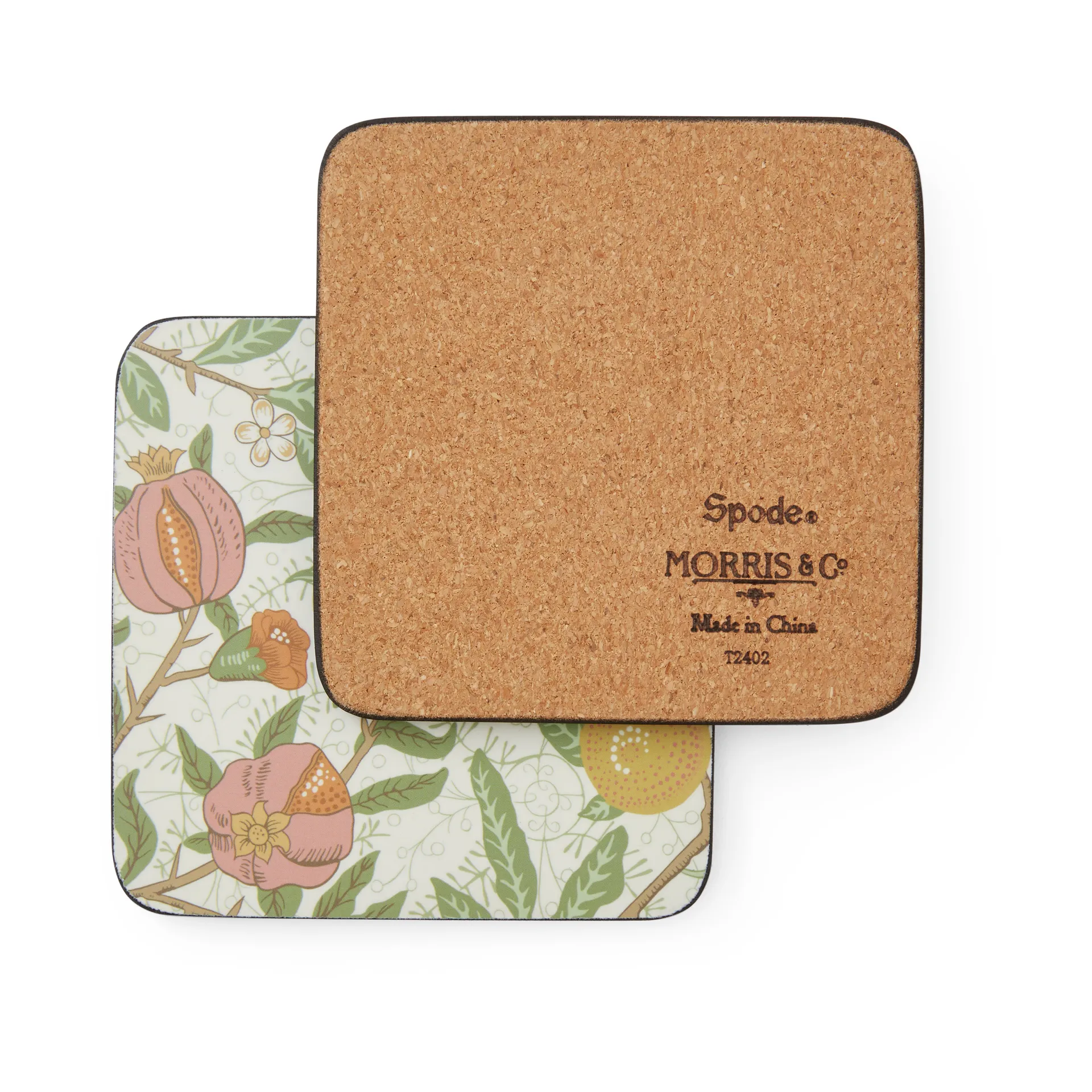 Morris & Co Simpley mixed 玻璃 coasters 6件, Fruit, Willow, Marigold Pimpernel