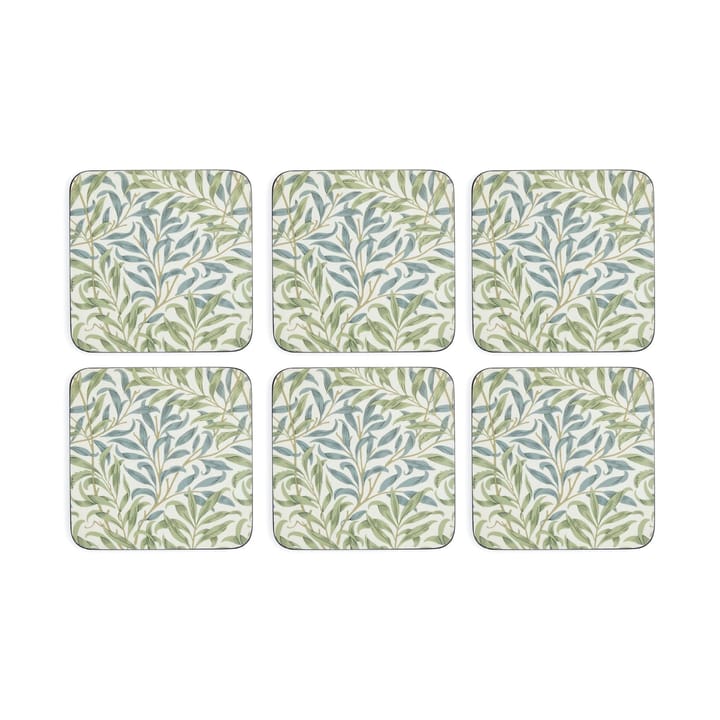 Morris & Co Willow Bough coasters 六件套装 - 绿色, 蓝色 - Pimpernel