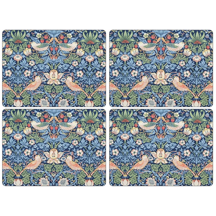 Strawberry Thief Placemats 30x40 cm 4 pack - 蓝色 - Pimpernel