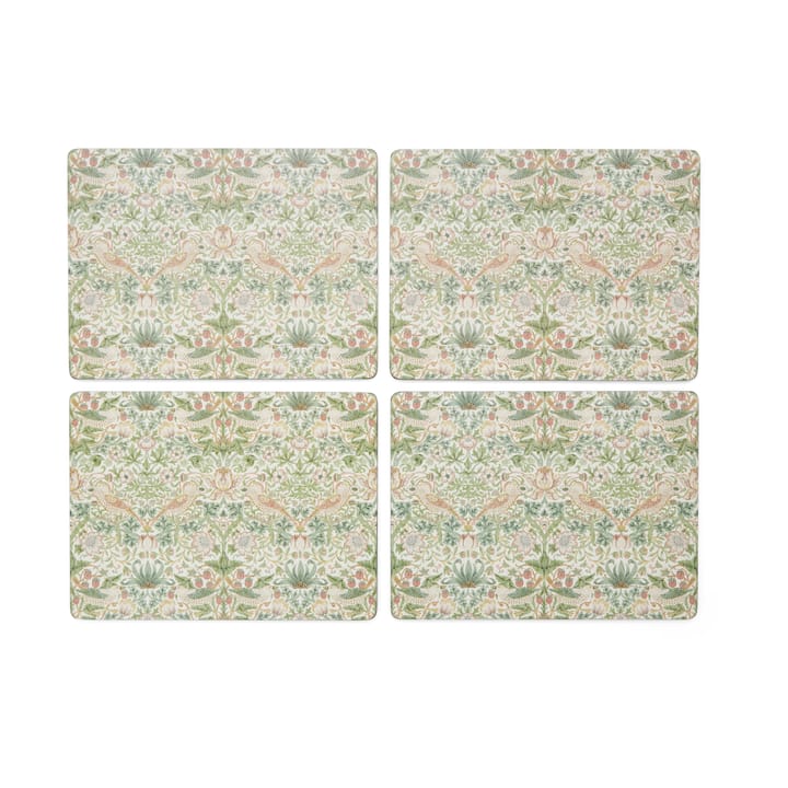 Strawberry Thief Placemats 30x40 cm 4 pack - 绿色 - Pimpernel
