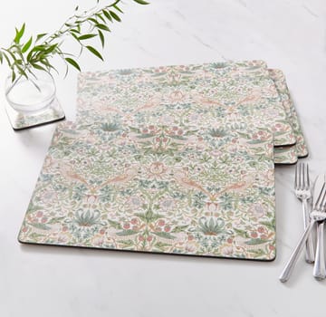 Strawberry Thief Placemats 30x40 cm 4 pack - 绿色 - Pimpernel