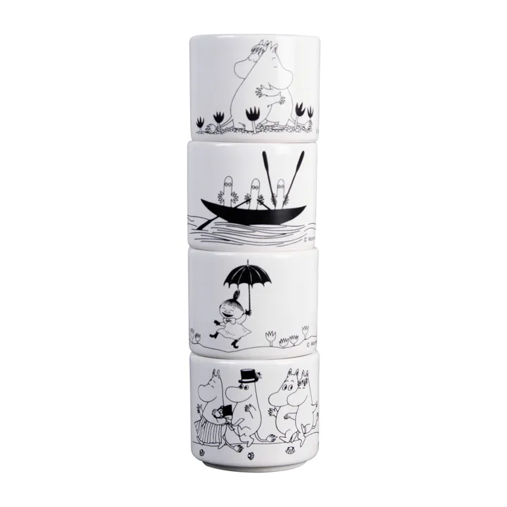 姆明蛋杯 4个装 - 白色 - Pluto Design