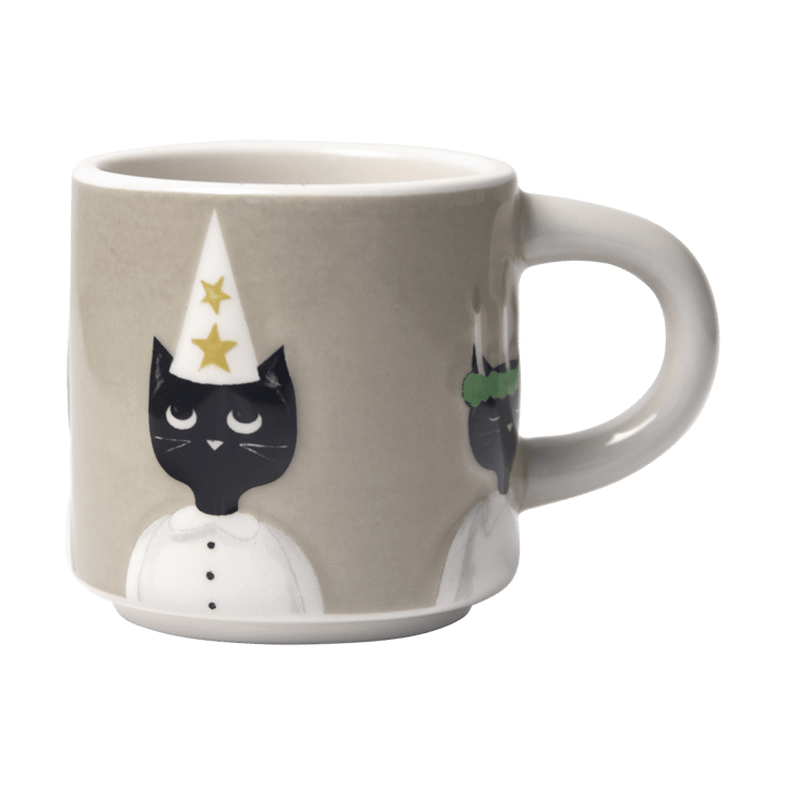 Christmas cats 杯子, 灰色-白色-黑色 Pluto Design