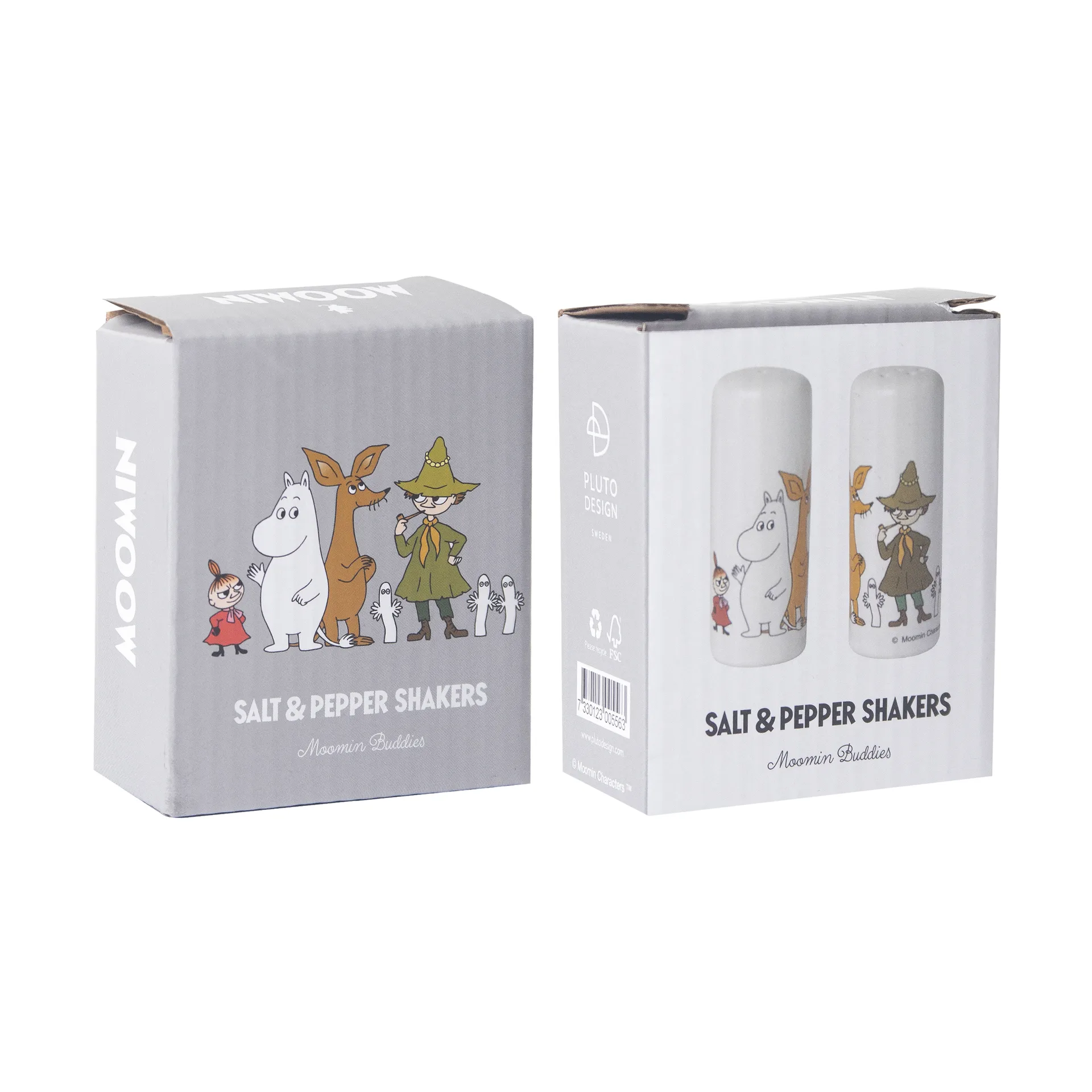 姆明 friends salt & pepper mills, 白色-混合色 Pluto Design