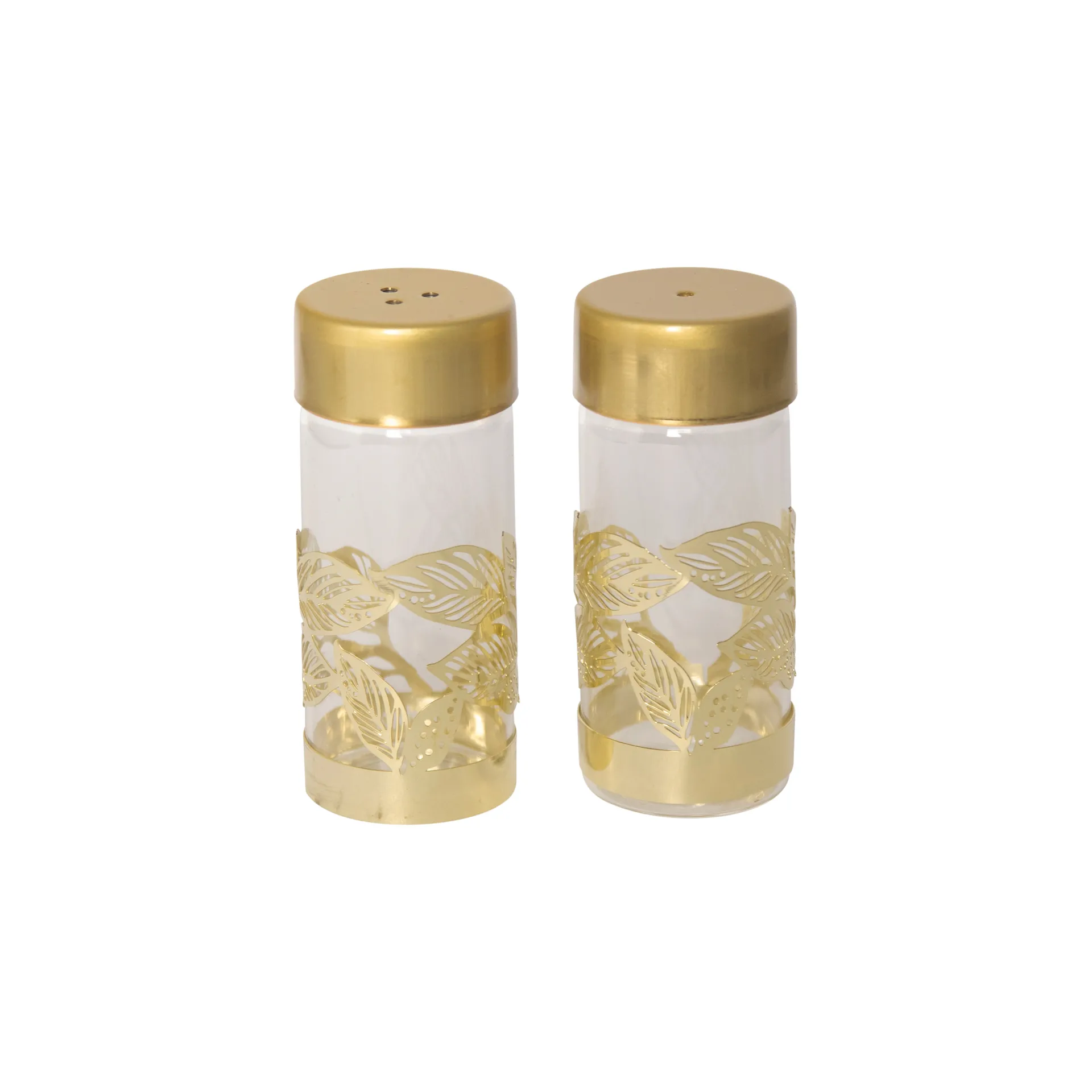 Greenska salt- and pepper mill, Gold-glass Pluto Design