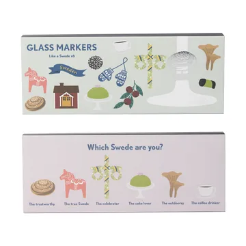 Like a Swede 玻璃 markers 6件 - 银色-metal - Pluto Design