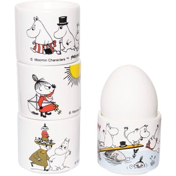 Moomin colour 蛋杯 4 pieces - 白色 with motif - Pluto Design
