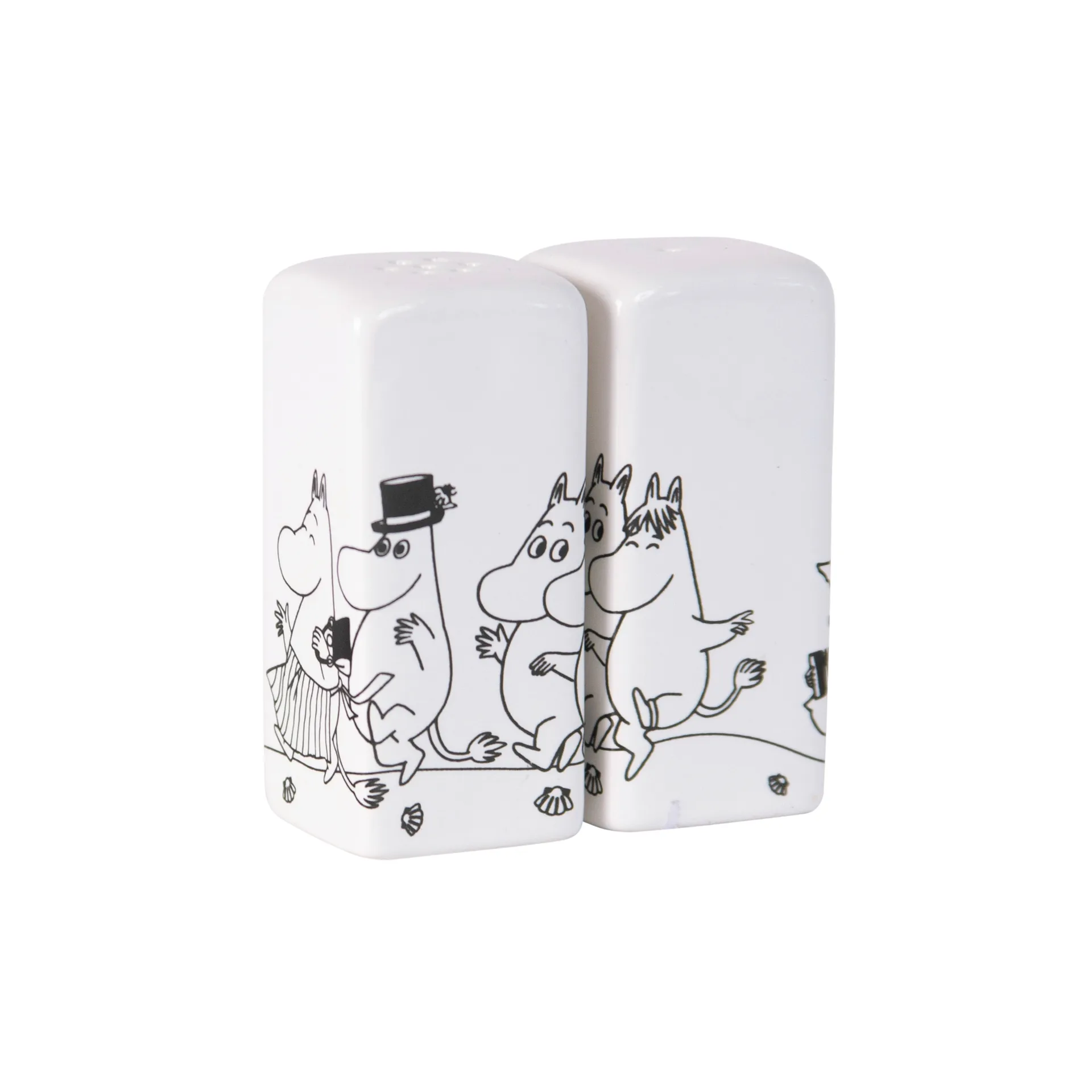 Moomin family salt and pepper shakers, 白色 Pluto Design