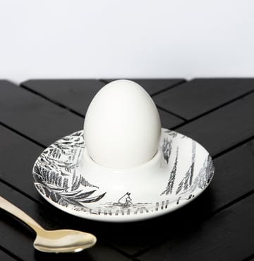 Moomin 蛋杯 with 碟  - 黑色-白色 - Pluto Design