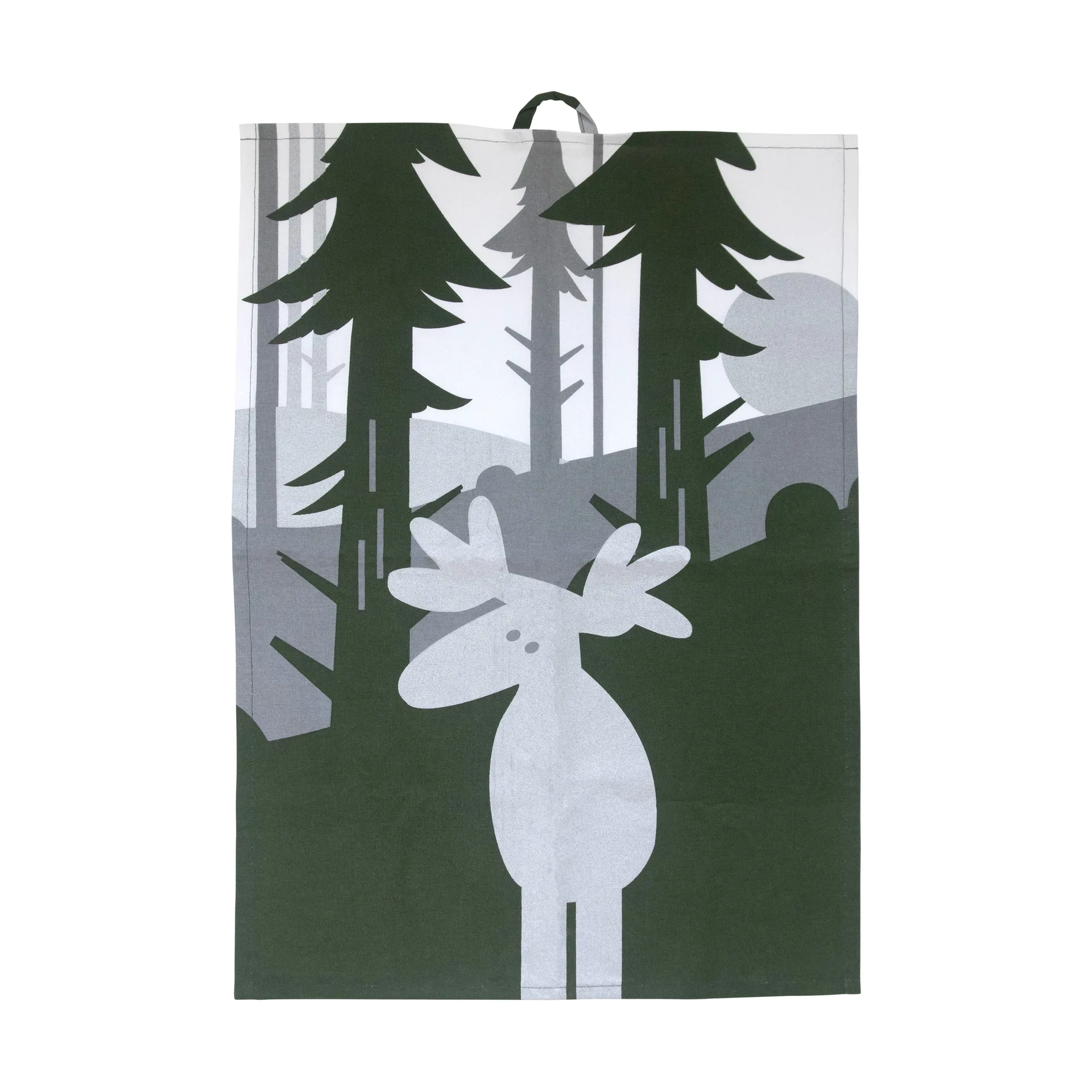 Moose 厨房巾 50x70 cm, 绿色-银色-白色 Pluto Design