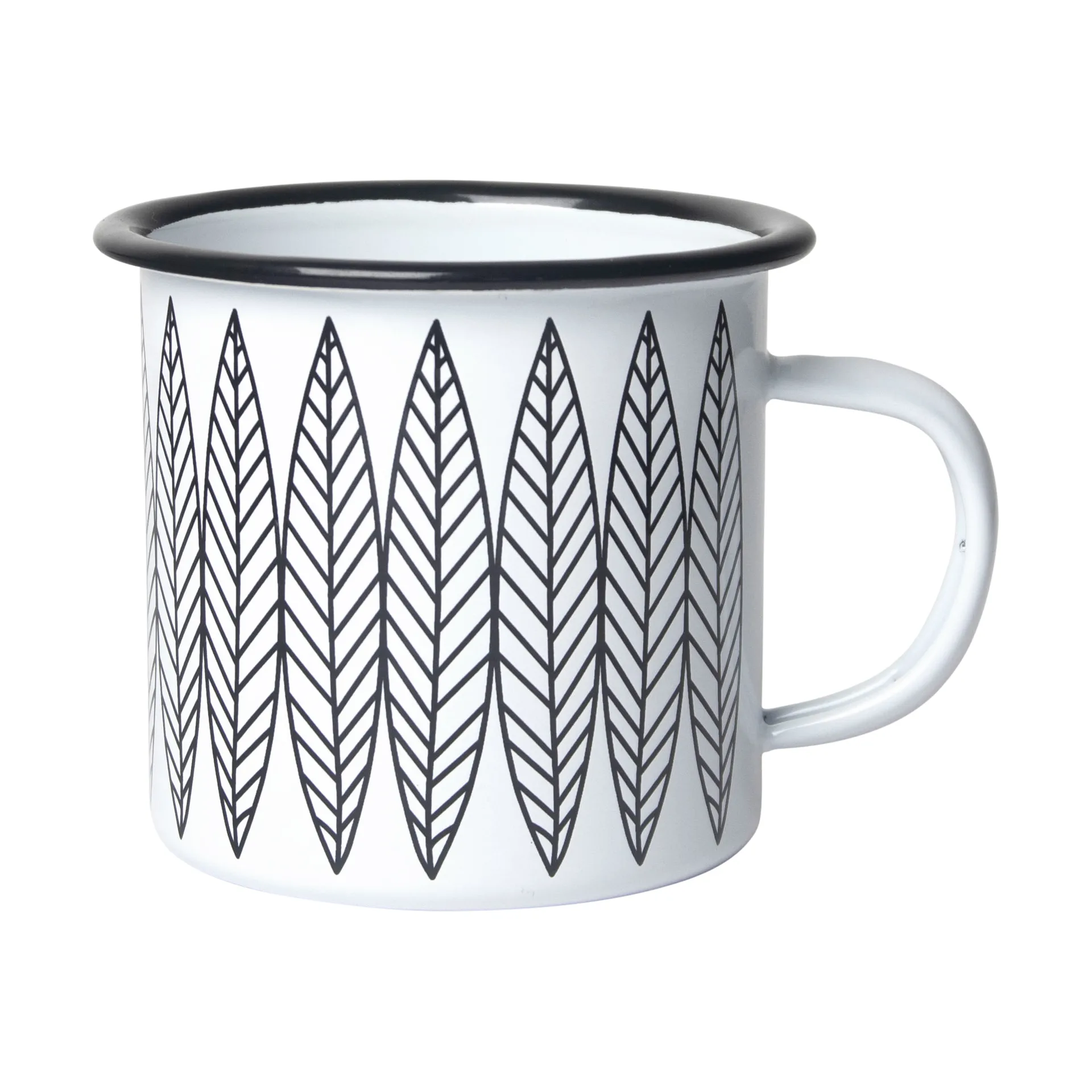 Salix enamel 马克杯, 白色-黑色 Pluto Design
