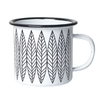 Salix enamel 马克杯 - 白色-黑色 - Pluto Design