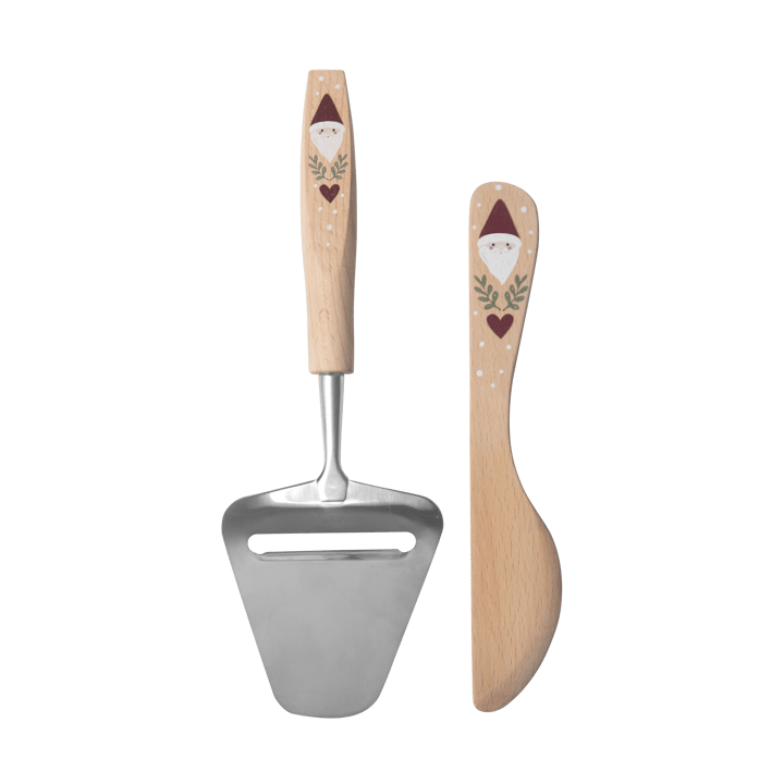 Santa butter 刀 和 cheese slicer 2件 - 米色 - Pluto Design