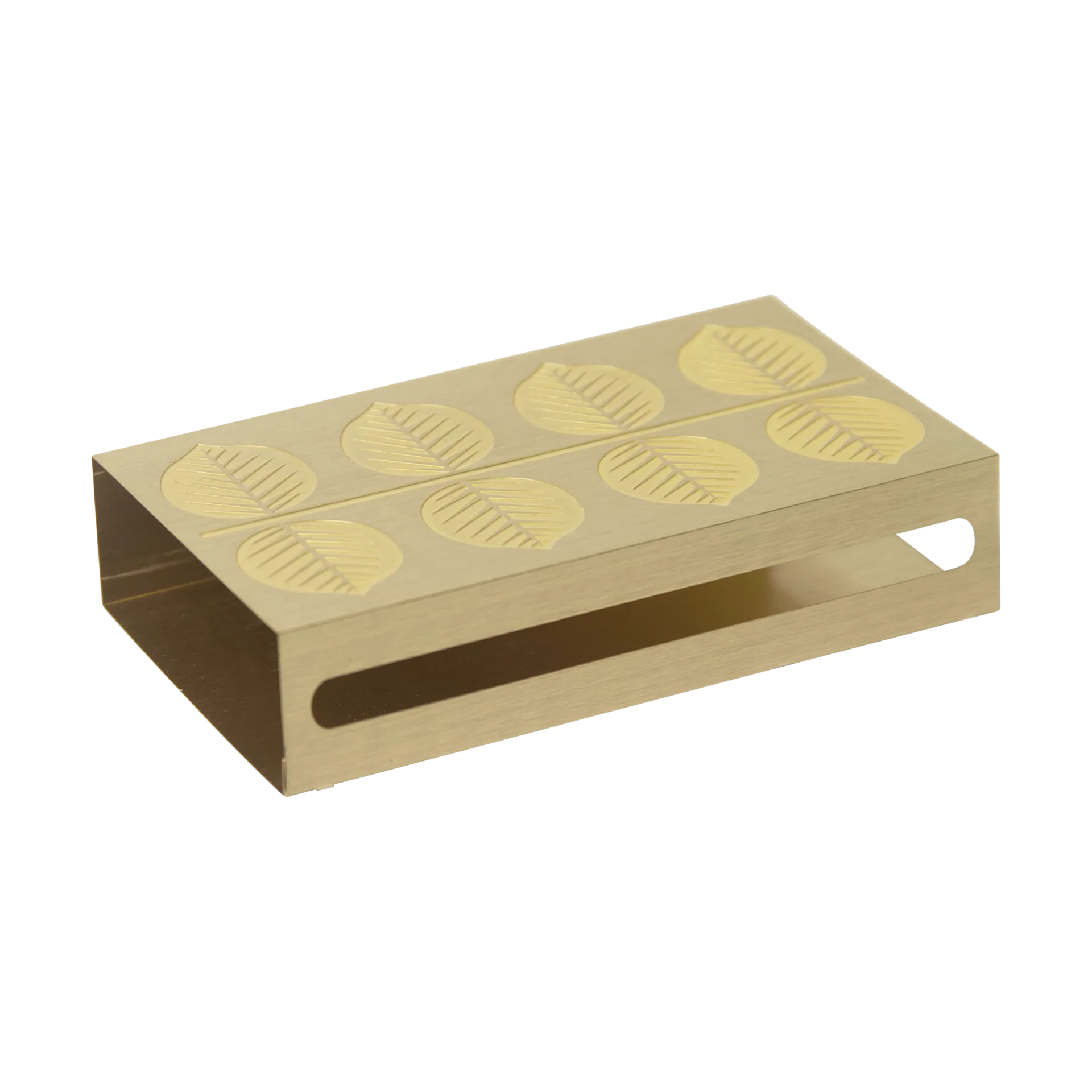 Stig L Berså matchbox 6,8x12 cm, Gold Pluto Design