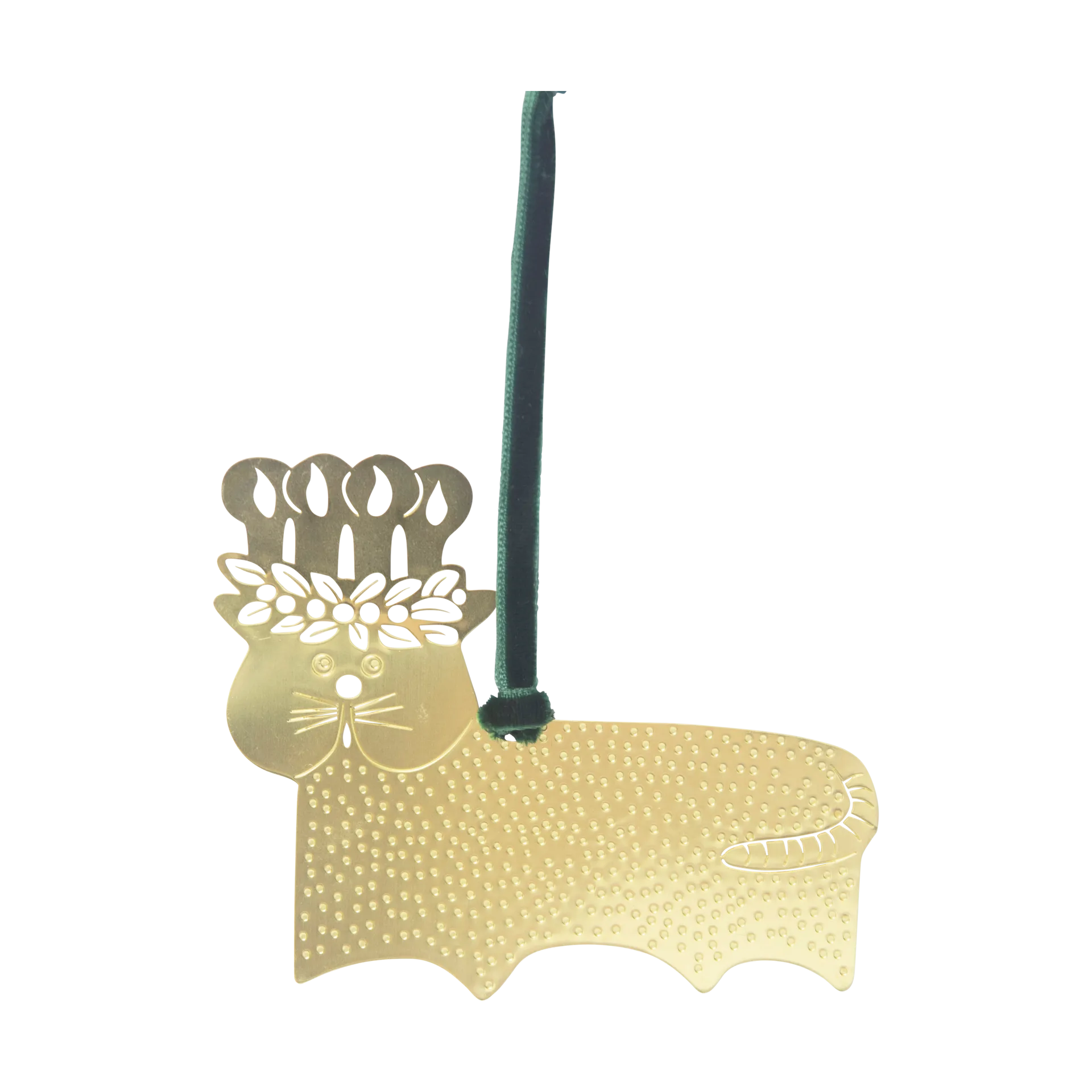 Stig L gingerbread cat 装饰 衣架/架子, 金色-黄铜 Pluto Design