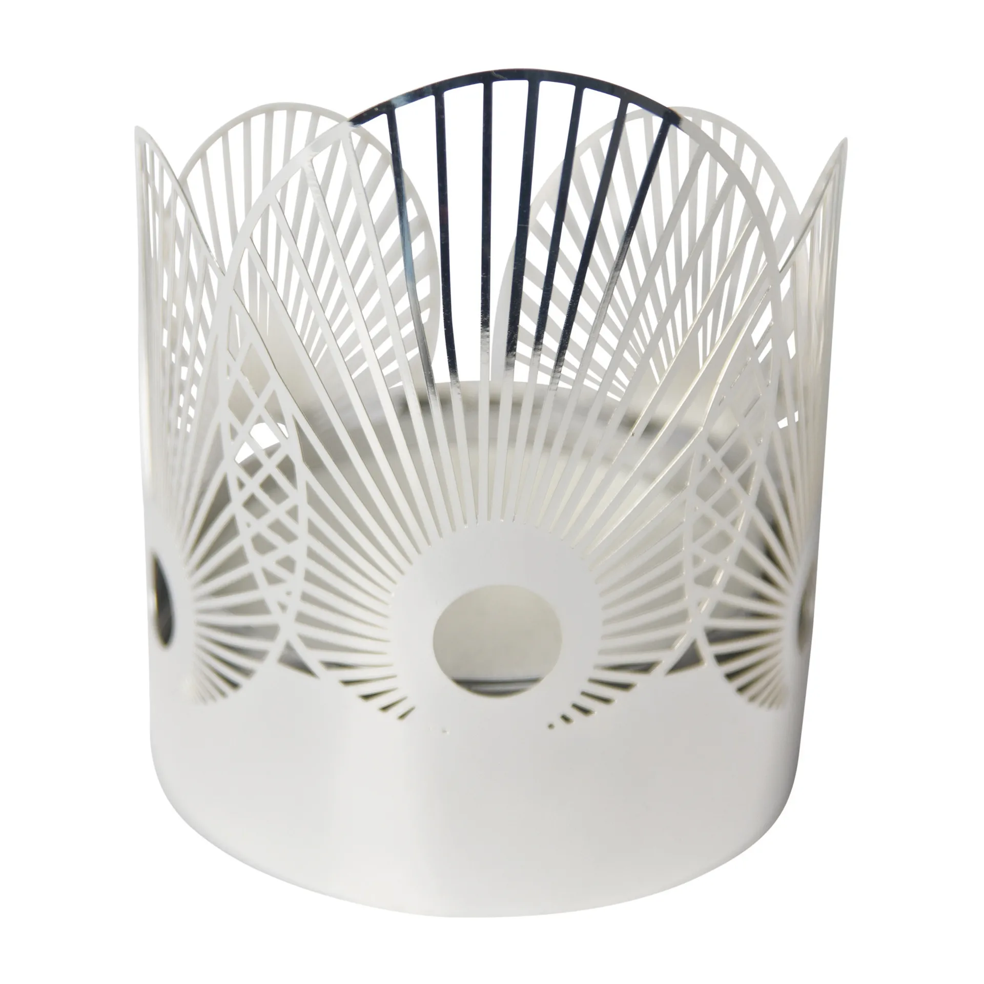 Sun 烛台 中 Ø6.5 cm, 银色 Pluto Design