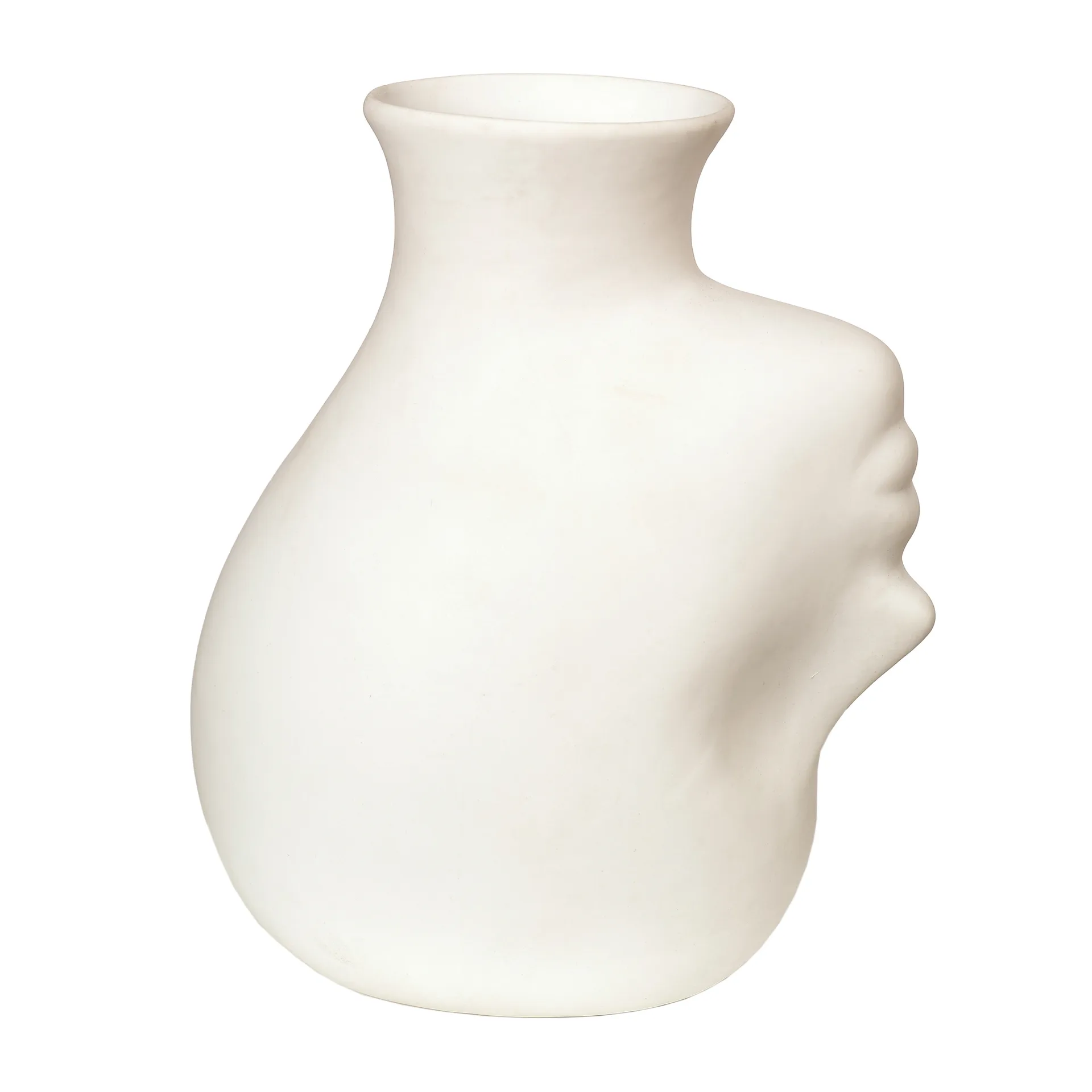 倒立式人头花瓶 25cm, 白色 POLSPOTTEN