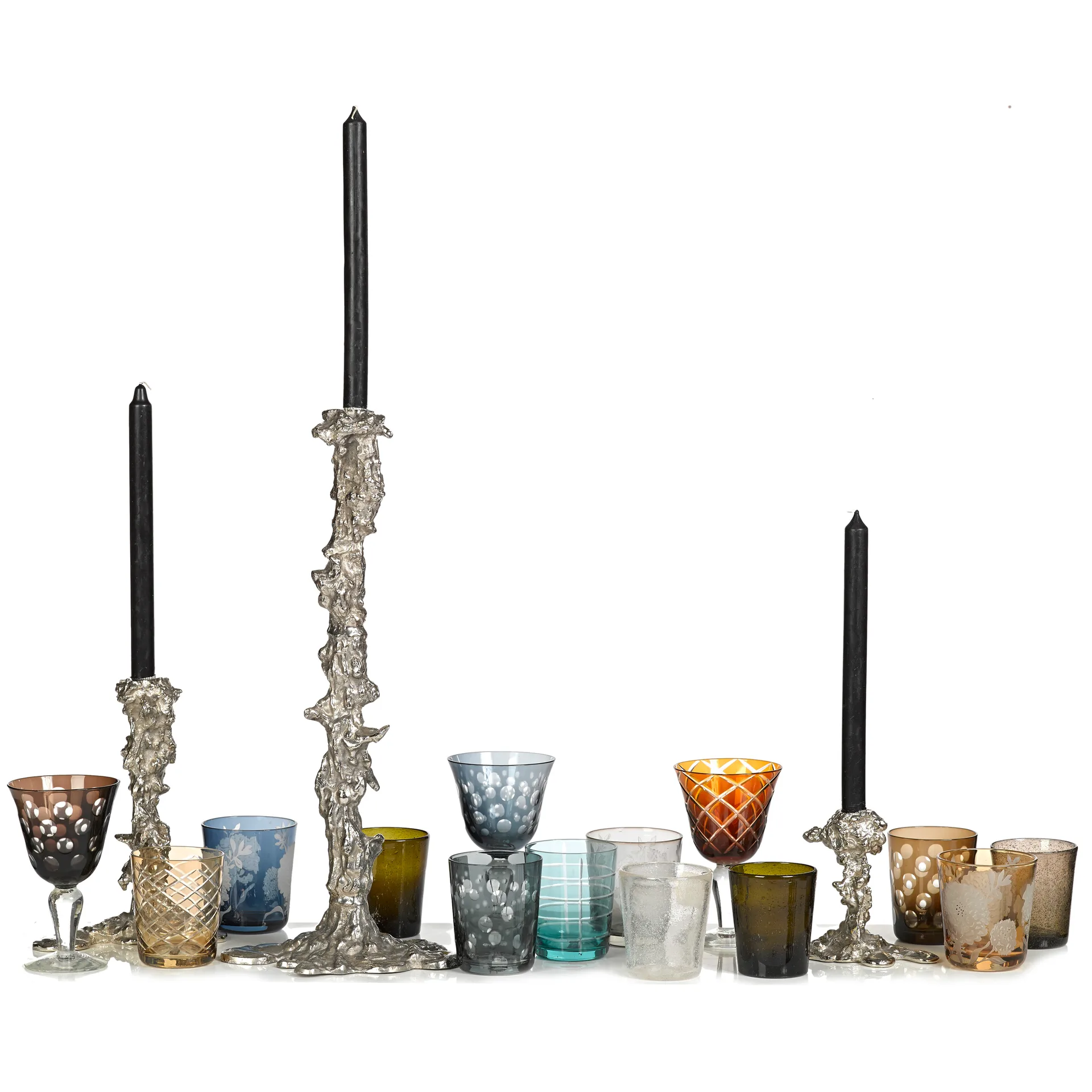 Drip 烛台 L 25 cm, 银色 POLSPOTTEN