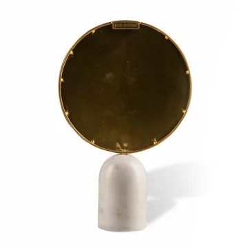 Round Marble 桌面镜子 - 白色 - POLSPOTTEN