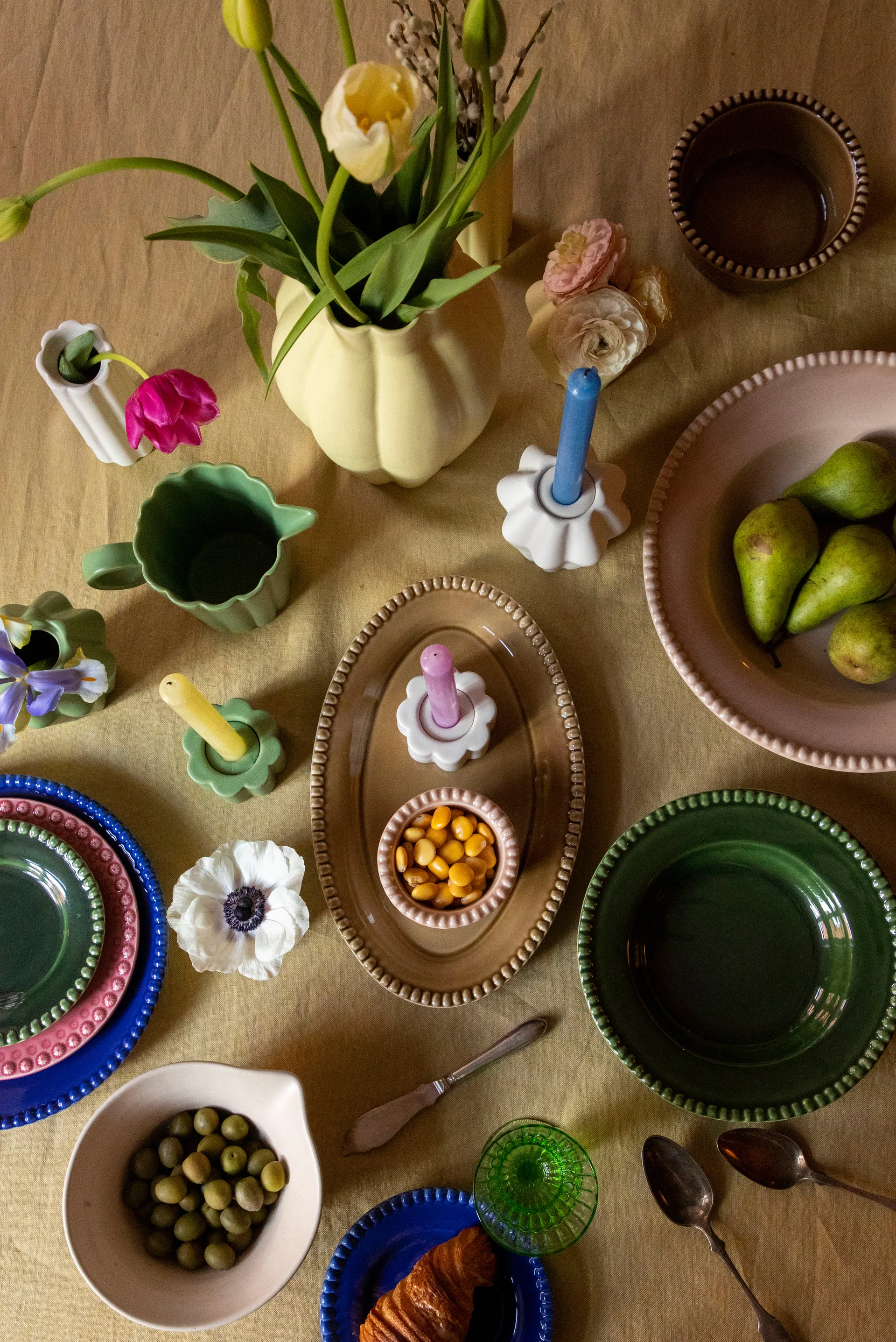 Birgit  花瓶 /candle sticks 5 cm, Olive PotteryJo