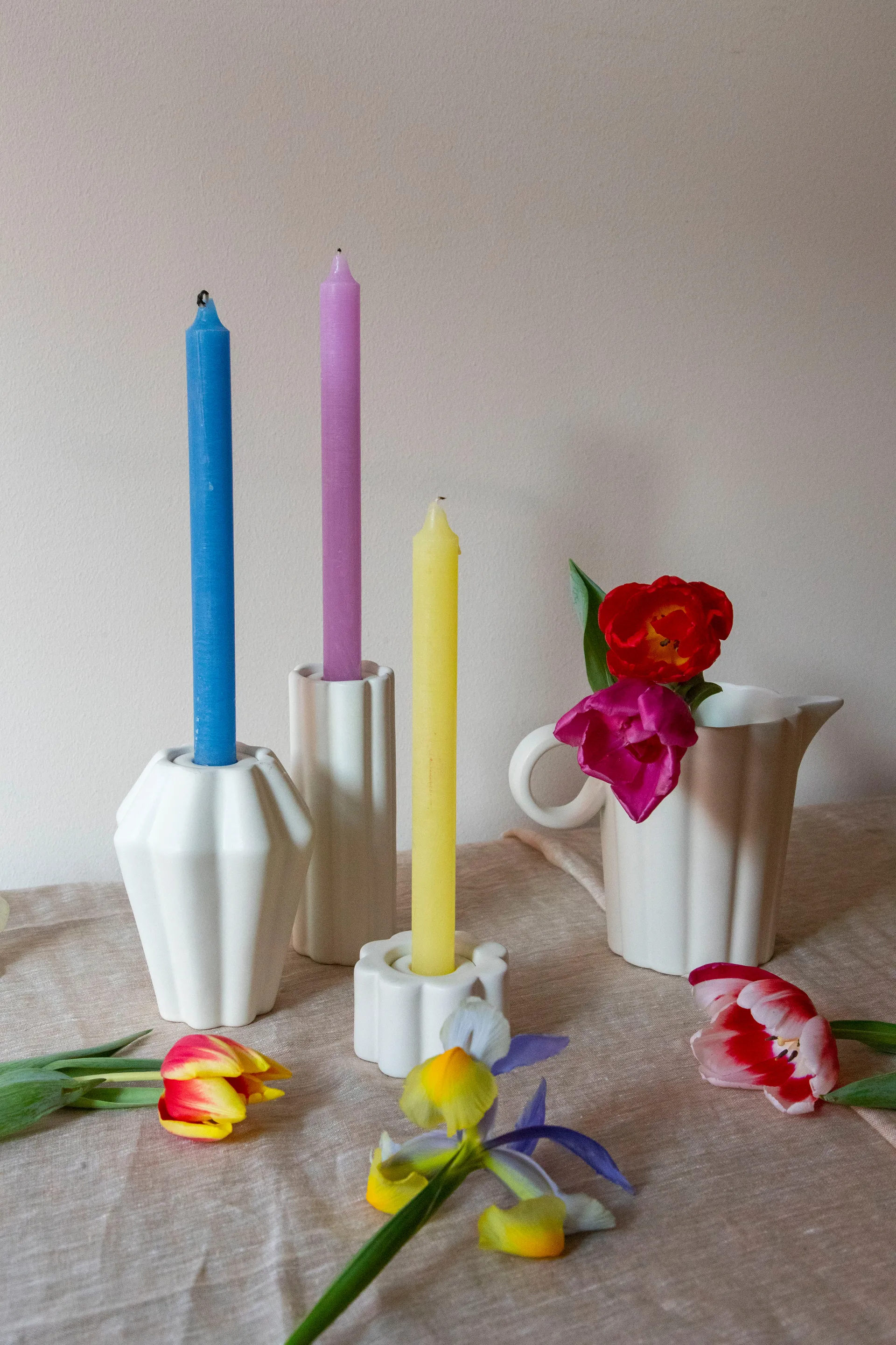 Birgit  花瓶 /candle sticks 5 cm, Shell PotteryJo